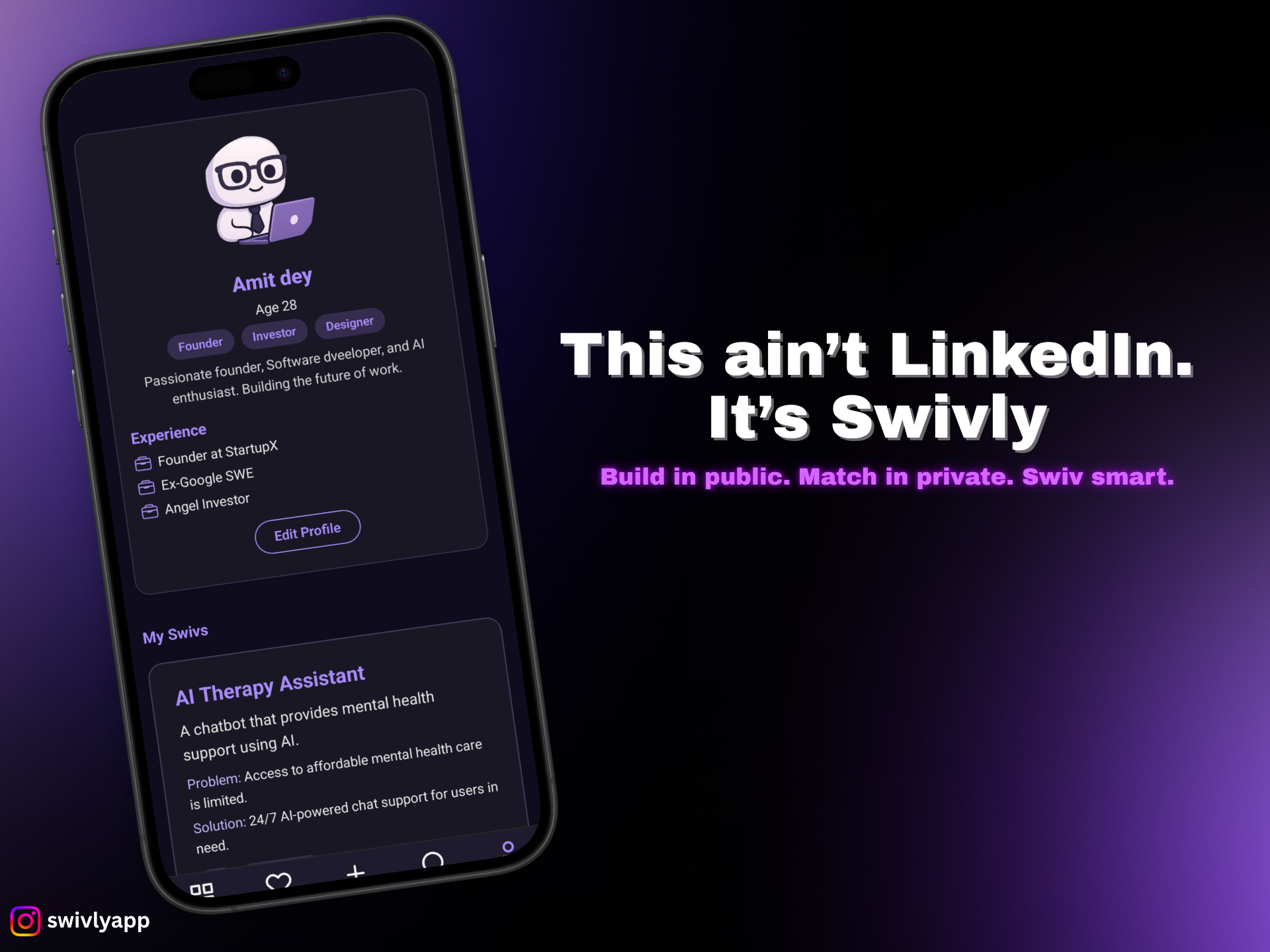 Swivly Profile Interface